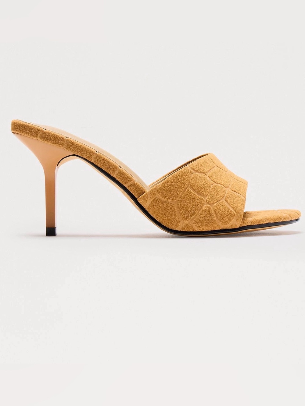 Fashion Nova Textured Faux Fur Heel in Chestnut